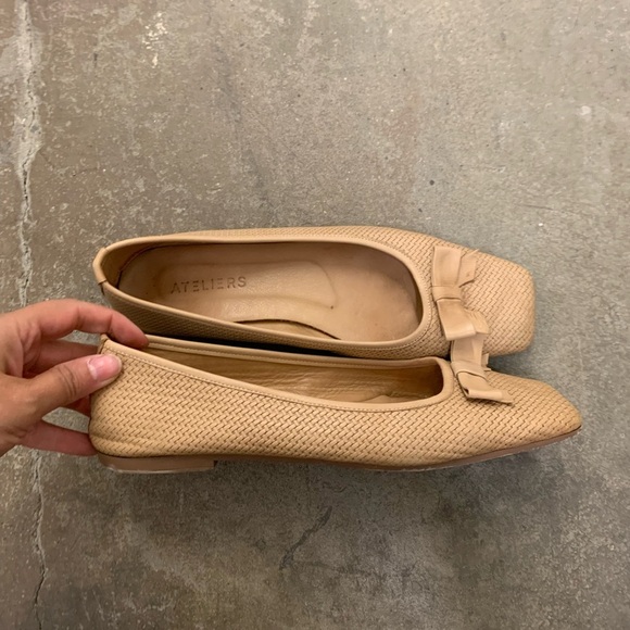 Ateliers woven leather ballet flats - Picture 2 of 6
